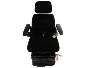 S830796 CAB SEAT fits FORD 5610-TW35, BLACK FABRIC (DELUXE, MECHANICAL SUSPENSION)