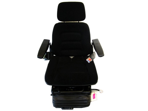 S830796 CAB SEAT fits FORD 5610-TW35, BLACK FABRIC (DELUXE, MECHANICAL SUSPENSION)